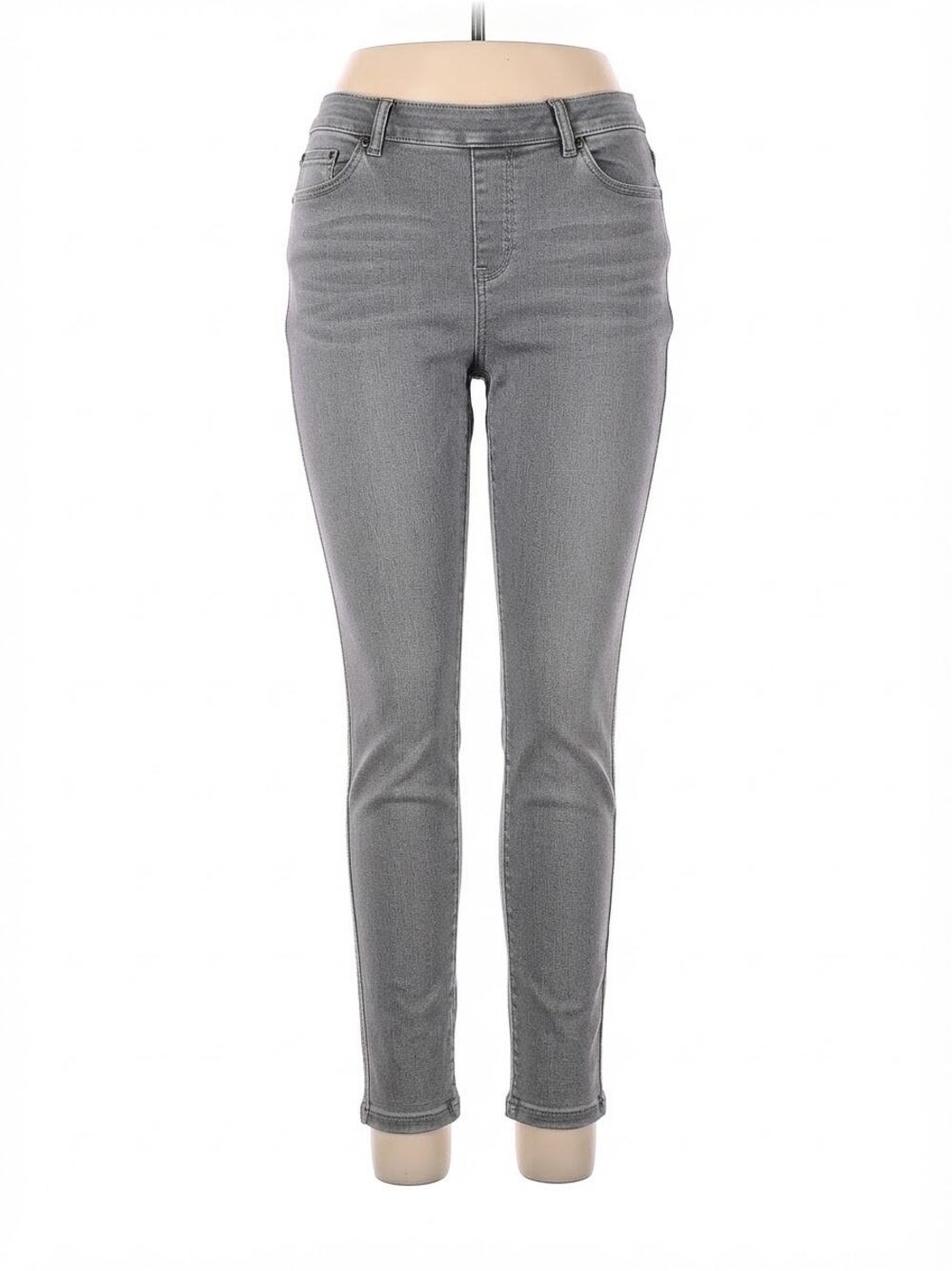 Simply Vera Wang Gray Stretch Pull-On Jeggings Large L